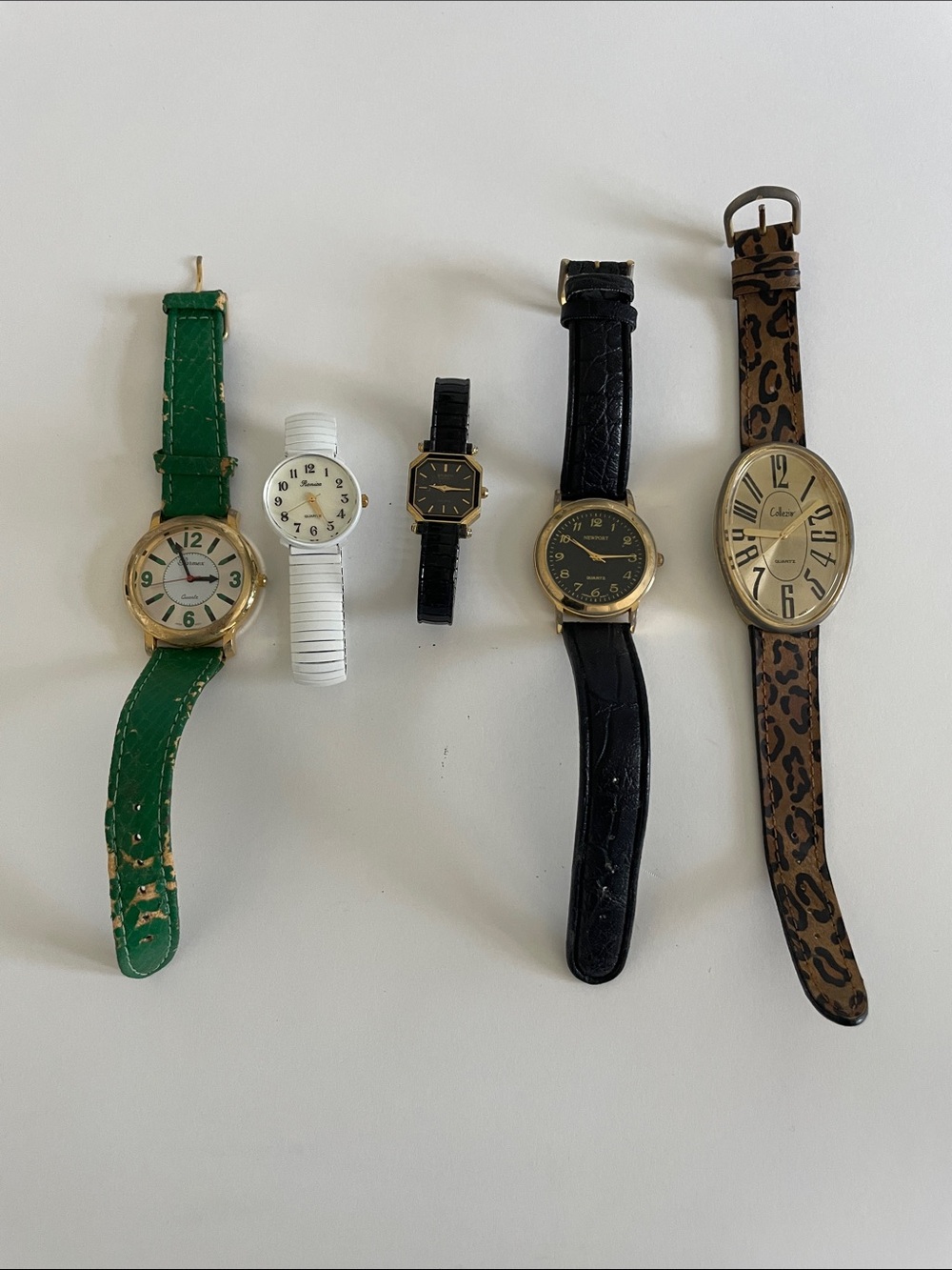 Lot of 5 Vintage Women's Fashion Watches - Untested